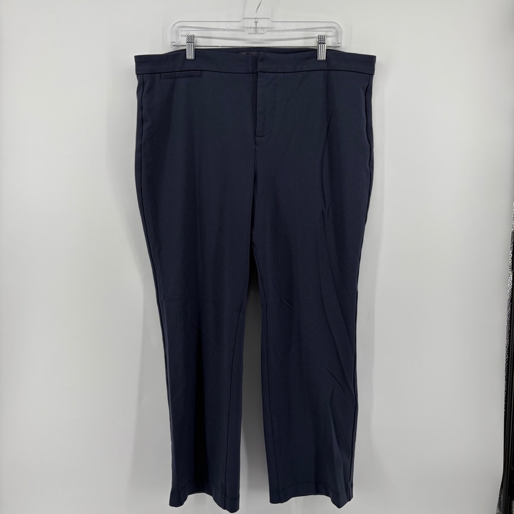 NYDJ Womens 16 Navy Blue‎ Trousers Lift Tuck Straight Leg Ponte Knit Pants